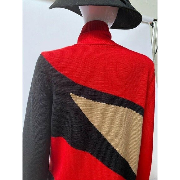 Colette Mordo For Sadimara Womens Pullover Sweater Multicolor Color Block M New - Picture 9 of 12